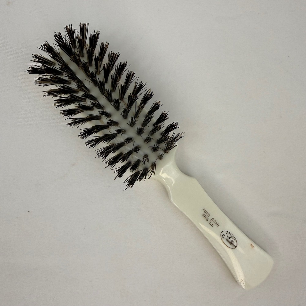 Vintage Fuller Brush Company Pure Boar Bristle Hair Brush Cream Handle